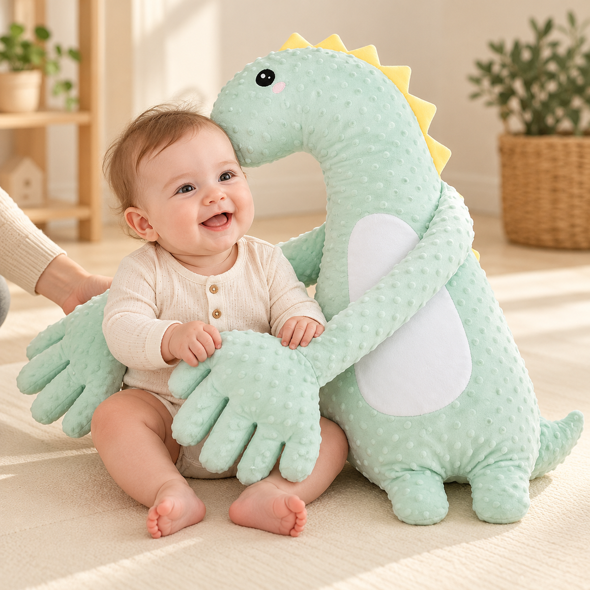 Minty Dino Comfort Cushion