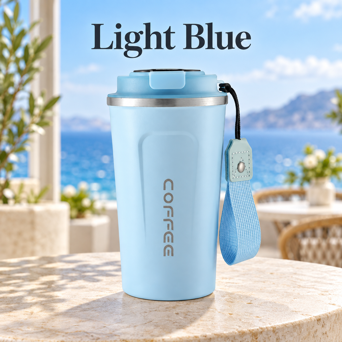 Signature Stainless Steel Travel Cup with Temperature Display